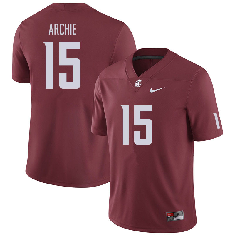Men #15 Armauni Archie Washington State Cougars Football Jerseys Sale-Crimson